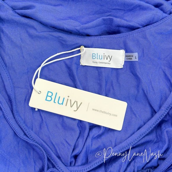 NWT Blu Ivy Kelly Strappy Back Jersey Maxi Dress Blue - Picture 10 of 14